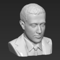 Mark Zuckerberg bust 3D printing ready obj stl - Thumbnail 8