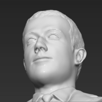 Mark Zuckerberg bust 3D printing ready obj stl - Thumbnail 9