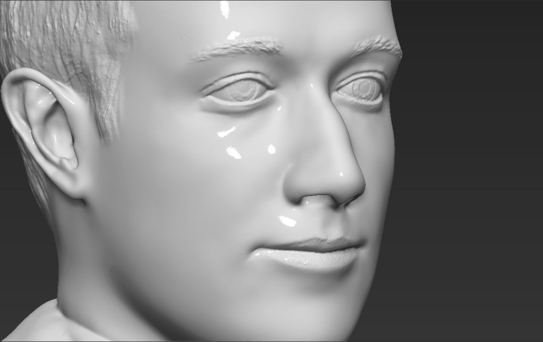 Mark Zuckerberg bust 3D printing ready obj stl 3D Print 230611