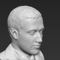 Mark Zuckerberg bust 3D printing ready obj stl - Thumbnail 13