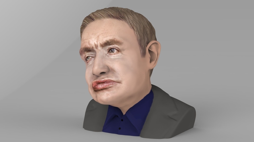 Stephen Hawking bust ready for full color 3D printing 3D Print 230636