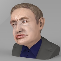 Stephen Hawking bust ready for full color 3D printing - Thumbnail 3