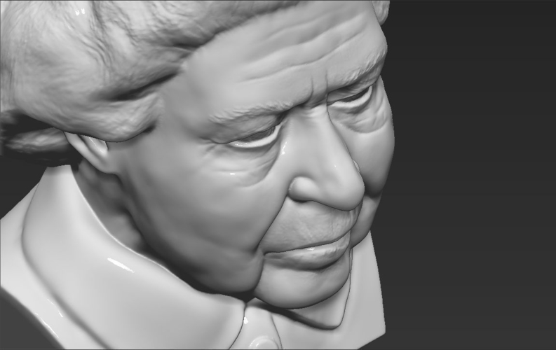 Queen Elizabeth II bust 3D printing ready stl obj 3D Print 230670
