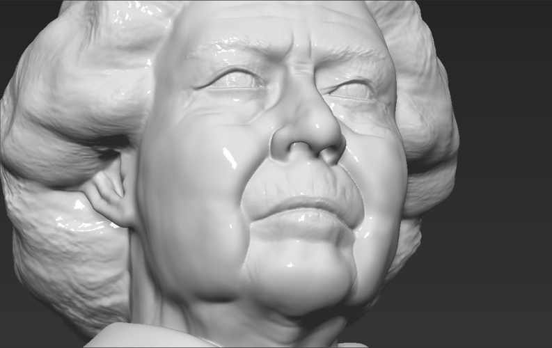 Queen Elizabeth II bust 3D printing ready stl obj 3D Print 230671
