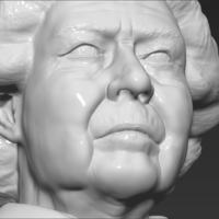 Queen Elizabeth II bust 3D printing ready stl obj - Thumbnail 13