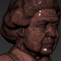 Queen Elizabeth II bust 3D printing ready stl obj - Thumbnail 16