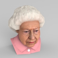 Queen Elizabeth II bust ready for full color 3D printing - Thumbnail 9