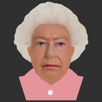 Queen Elizabeth II bust ready for full color 3D printing - Thumbnail 13