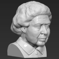 Queen Elizabeth II bust ready for full color 3D printing - Thumbnail 20