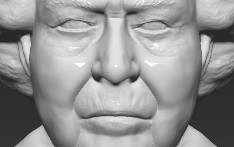 Queen Elizabeth II bust ready for full color 3D printing 3D Print 230696