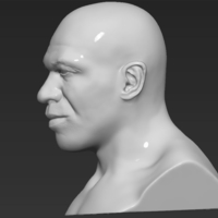 Mike Tyson bust 3D printing ready stl obj - Thumbnail 4