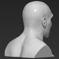 Mike Tyson bust 3D printing ready stl obj - Thumbnail 7