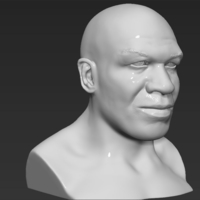 Mike Tyson bust 3D printing ready stl obj - Thumbnail 8