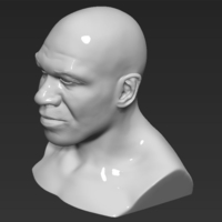 Mike Tyson bust 3D printing ready stl obj - Thumbnail 10