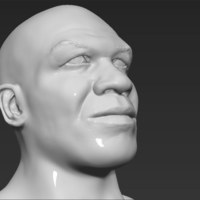 Mike Tyson bust 3D printing ready stl obj - Thumbnail 12
