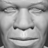 Mike Tyson bust 3D printing ready stl obj - Thumbnail 14