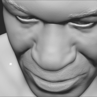 Mike Tyson bust 3D printing ready stl obj - Thumbnail 15