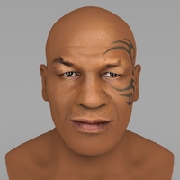 Mike Tyson bust ready for full color 3D printing - Thumbnail 1