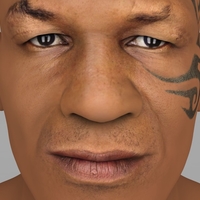 Mike Tyson bust ready for full color 3D printing - Thumbnail 2