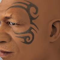 Mike Tyson bust ready for full color 3D printing - Thumbnail 4