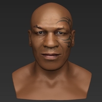 Mike Tyson bust ready for full color 3D printing - Thumbnail 10