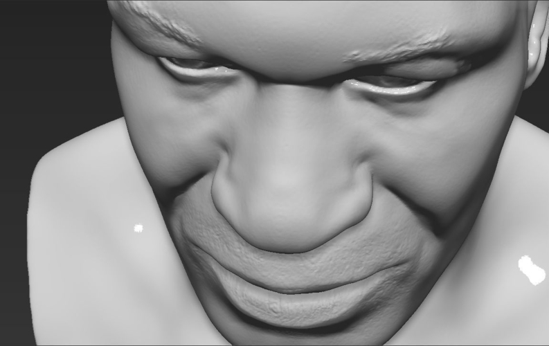 Mike Tyson bust ready for full color 3D printing 3D Print 230736