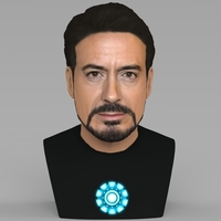 Small Tony Stark Downey Jr Iron Man bust full color 3D printing ready 3D Printing 230755