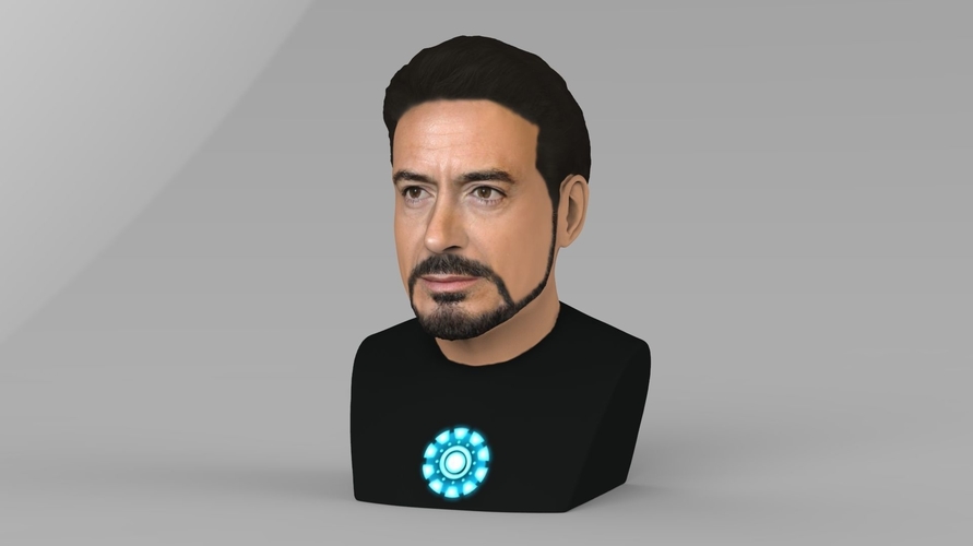 Tony Stark Downey Jr Iron Man bust full color 3D printing ready 3D Print 230756