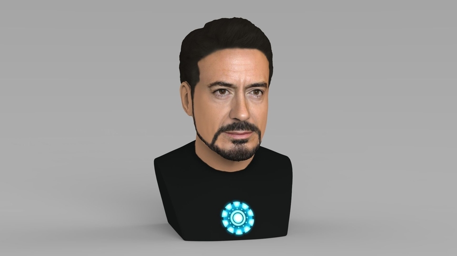 Tony Stark Downey Jr Iron Man bust full color 3D printing ready 3D Print 230757