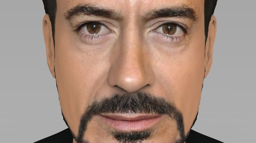 Tony Stark Downey Jr Iron Man bust full color 3D printing ready 3D Print 230758