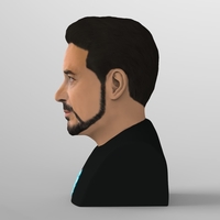 Tony Stark Downey Jr Iron Man bust full color 3D printing ready - Thumbnail 5