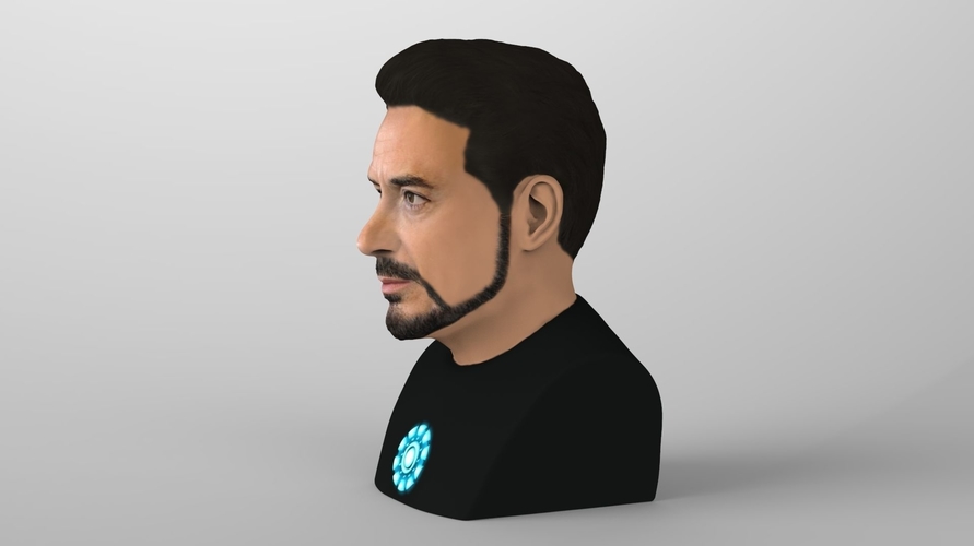 Tony Stark Downey Jr Iron Man bust full color 3D printing ready 3D Print 230760