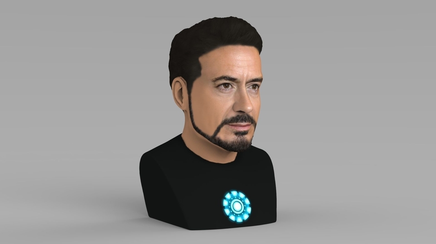 Tony Stark Downey Jr Iron Man bust full color 3D printing ready 3D Print 230761