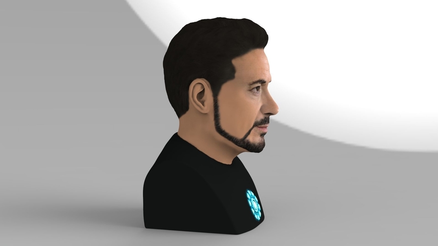 Tony Stark Downey Jr Iron Man bust full color 3D printing ready 3D Print 230762