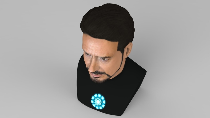 Tony Stark Downey Jr Iron Man bust full color 3D printing ready 3D Print 230763