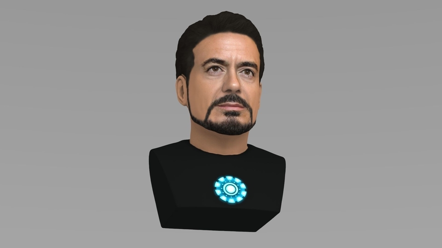 Tony Stark Downey Jr Iron Man bust full color 3D printing ready 3D Print 230764