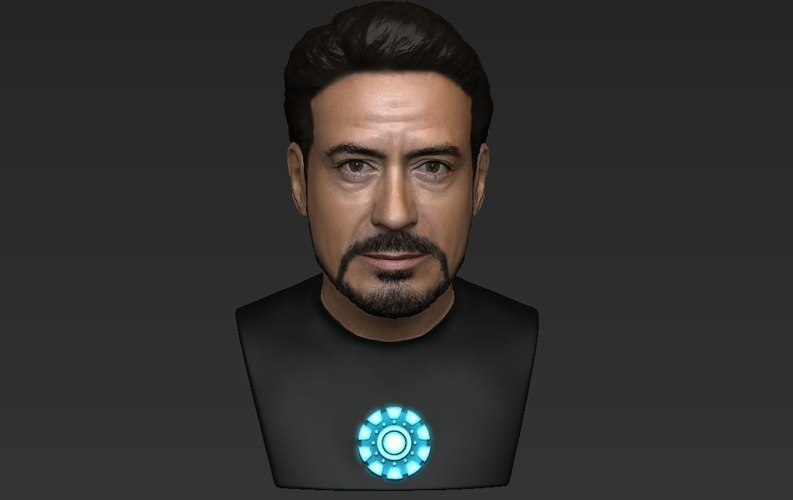 Tony Stark Downey Jr Iron Man bust full color 3D printing ready 3D Print 230765
