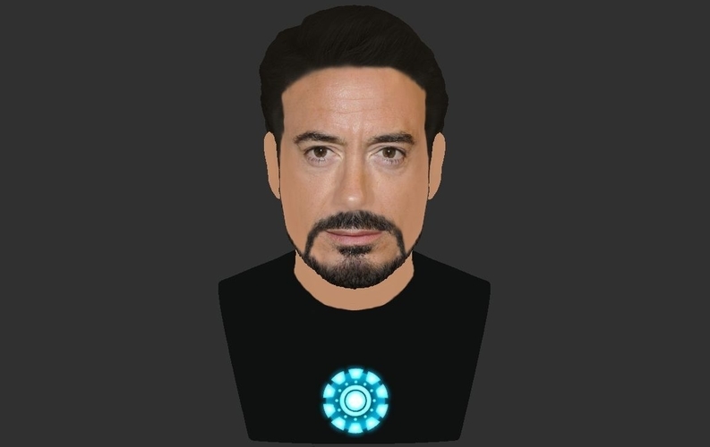 Tony Stark Downey Jr Iron Man bust full color 3D printing ready 3D Print 230766