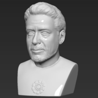 Tony Stark Downey Jr Iron Man bust full color 3D printing ready - Thumbnail 14