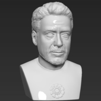 Tony Stark Downey Jr Iron Man bust full color 3D printing ready - Thumbnail 15