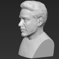 Tony Stark Downey Jr Iron Man bust full color 3D printing ready - Thumbnail 17