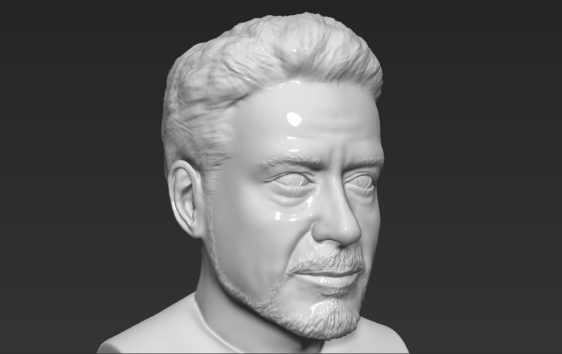 Tony Stark Downey Jr Iron Man bust full color 3D printing ready 3D Print 230774