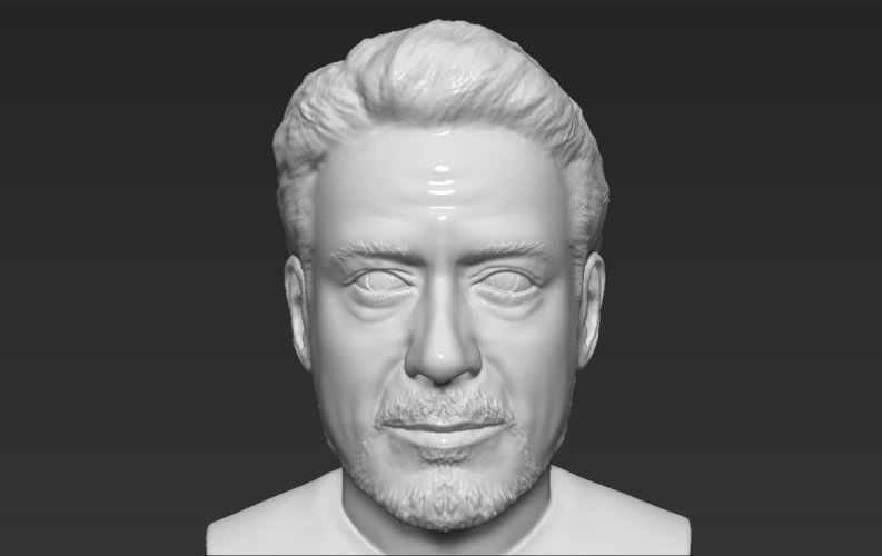 Tony Stark Downey Jr Iron Man bust full color 3D printing ready 3D Print 230775