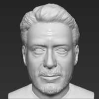 Tony Stark Downey Jr Iron Man bust full color 3D printing ready - Thumbnail 21