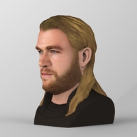 Thor Chris Hemsworth Avengers bust full color 3D printing ready - Thumbnail 3