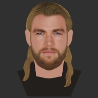 Thor Chris Hemsworth Avengers bust full color 3D printing ready - Thumbnail 14