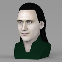 Loki bust ready for full color 3D printing - Thumbnail 2