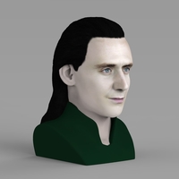 Loki bust ready for full color 3D printing - Thumbnail 4