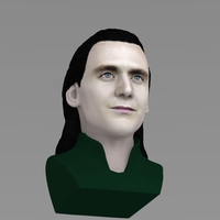 Loki bust ready for full color 3D printing - Thumbnail 10