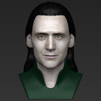 Loki bust ready for full color 3D printing - Thumbnail 12